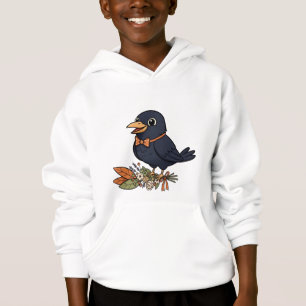 Camiseta Corvo Alegre com Gravata Borboleta e Buquê de Outo