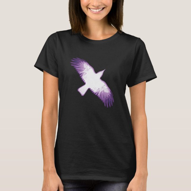 Camiseta Corvo Branco e Roxo (Frente)