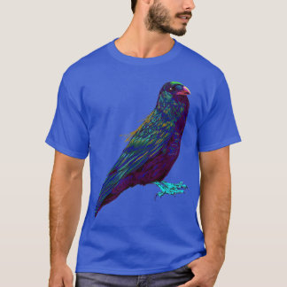 Camiseta Corvo Colorido de Aves Raven