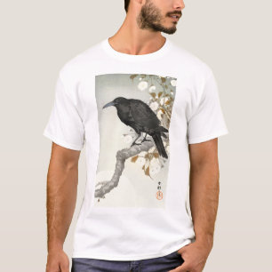 Camiseta Corvo Corvo Koson Pássaro Japonês
