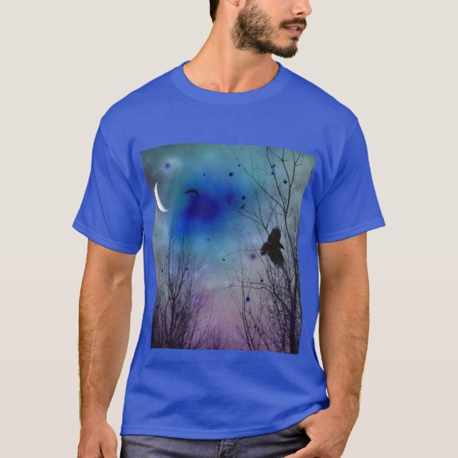 Camiseta Corvo da Meia-Noite Azul (Frente)