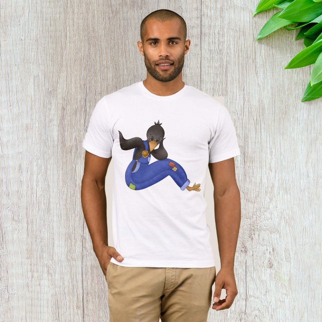 Camiseta Corvo em Macacão Azul (Criador carregado)