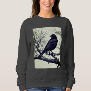 Camiseta Corvo Empoleirado em Galhos de Inverno nus