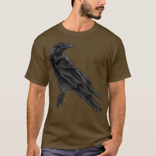Camiseta Corvo Escuro Gótico Corvo Passaro Pet Corvo Animal
