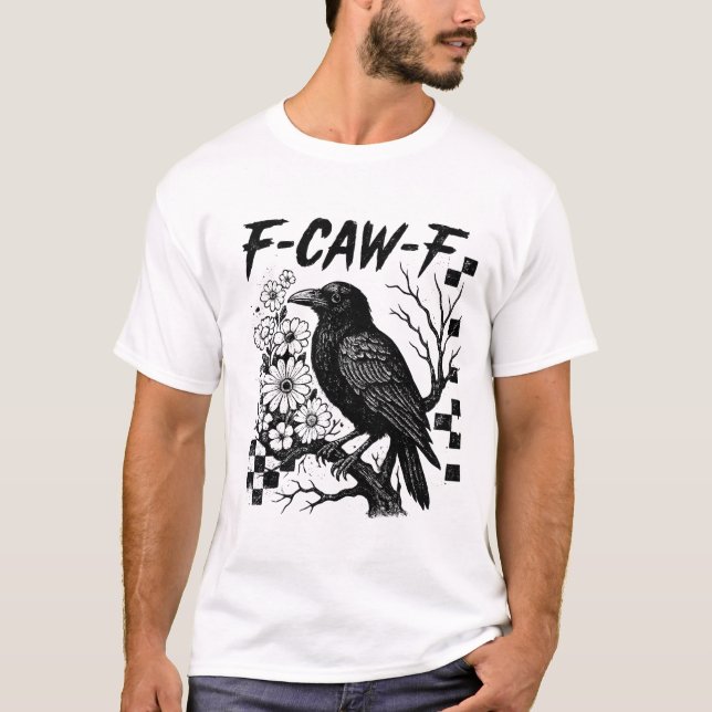 Camiseta Corvo F CAW F engraçado (Frente)