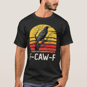 Camiseta Corvo Negro Engraçado Pássaro Preto Fcawf Retro Gó