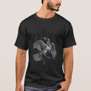 Camiseta Corvo Negro, Pássaro Negro Engraçado-F