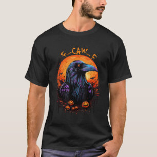 Camiseta Corvo Preto, F-caw-f Pássaro Preto Engraçado Lua G