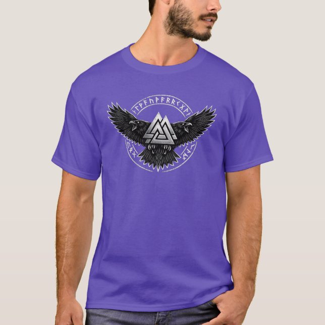 Camiseta Corvo Valknut Viking (Frente)