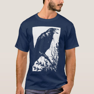 Camiseta Corvo Weirdcore Goblincore Punk Estética Gótica Cr