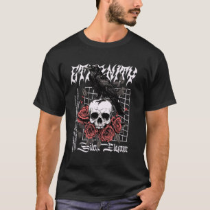 Camiseta Corvo Y2K Pássaro Escuro Goth Crânio Gótico Rua