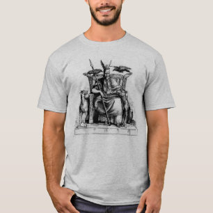 Camiseta Corvos de Odin em seu trono de pedra mitologia vik