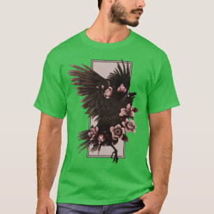 Camiseta Corvos e Flores