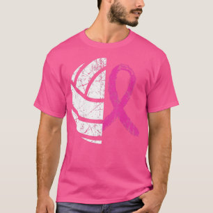 Camiseta Cos de Sensibilização da Fita Rosa de Voleibol do