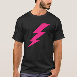 Camiseta Cos do Tema de Anos 80 do Troço de Relâmpago Rosa