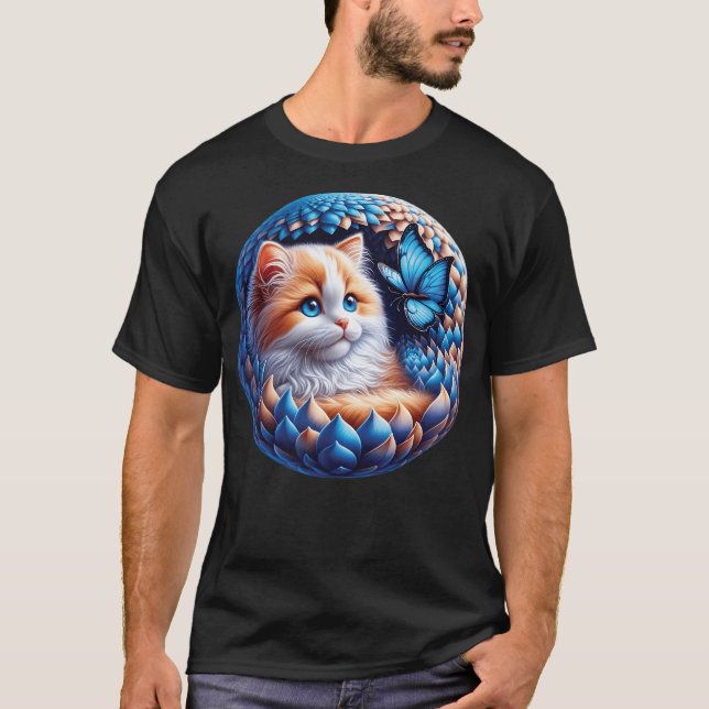 Camiseta Cos Ragdoll Em Um Peixe (Frente)