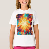 Cosmic Burst Abstract Splatter Art