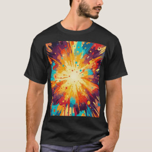 Camiseta Cosmic Burst Abstract Splatter Art