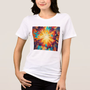 Camiseta Cosmic Burst Abstract Splatter Art