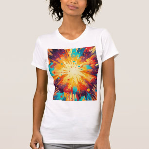 Camiseta Cosmic Burst Abstract Splatter Art