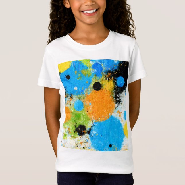 Camiseta Cosmic Chromatic Splatter: Abstract Orbit (Frente)