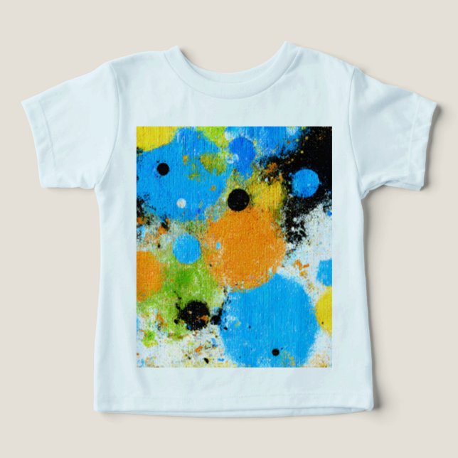 Camiseta Cosmic Chromatic Splatter: Abstract Orbit (Design frontal)