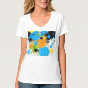 Camiseta Cosmic Chromatic Splatter: Abstract Orbit