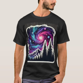 Camiseta Cosmic Forest: Galaxy Meets Nature