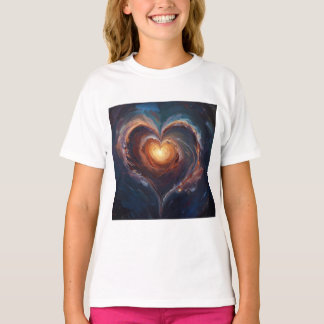 Camiseta Cosmic Heart Galaxy Love Art – Universe Romance 