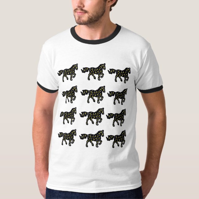 Camiseta Cosmic Horse Pattern – Space Stars Galaxy Horse De (Frente)