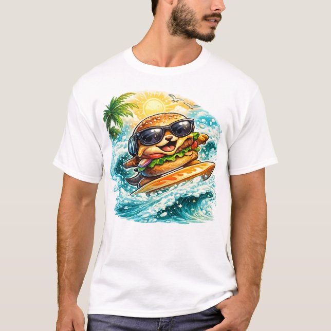 Camiseta Cosmic Island Burger T-Shirt | Comida Esp (Frente)