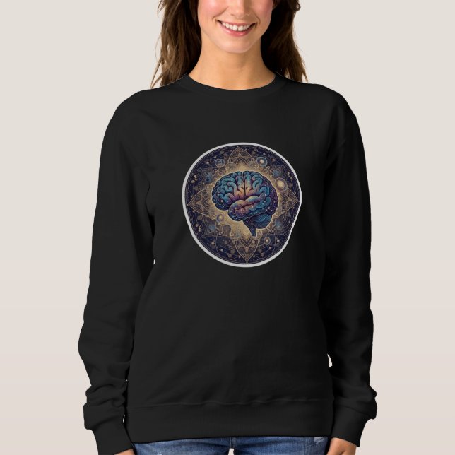 Camiseta Cosmic Mind Mandala – Abstract Brain Art (Frente)