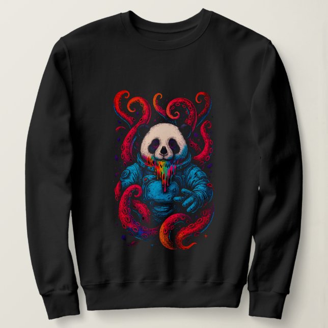 Camiseta Cosmic Panda Kraken (Frente do Design)