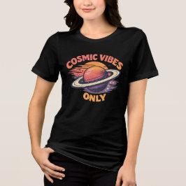 Camiseta Cosmic Vibes Only Vintage 90s Space Planet Retro G