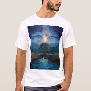 Camiseta "Cosmic Vision Spirit Tree Fantasy T Shirt - Mysti