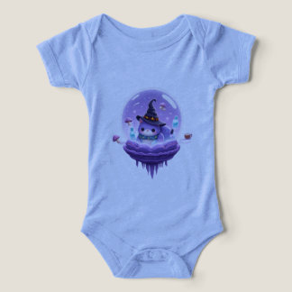 Camiseta Cosmic Witch Cat Kawaii Baby Bodysuit