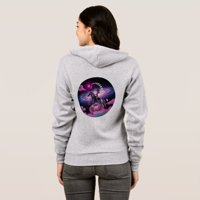Camiseta Cósmico Unicorn Vegas Sonho Hoodie 🦄 🌌 (Parte Traseira Completa)