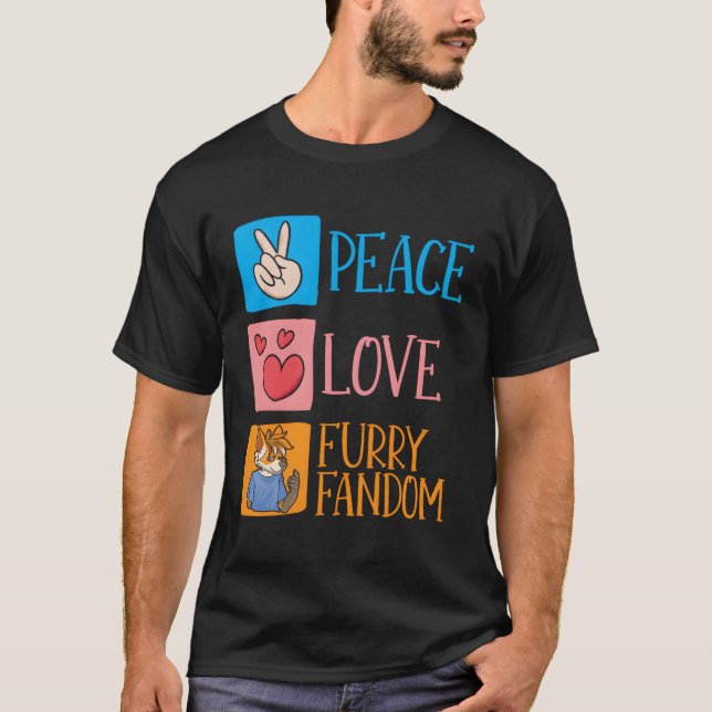 Camiseta Cosplay He Furries Fursona Furry Fandom (Frente)