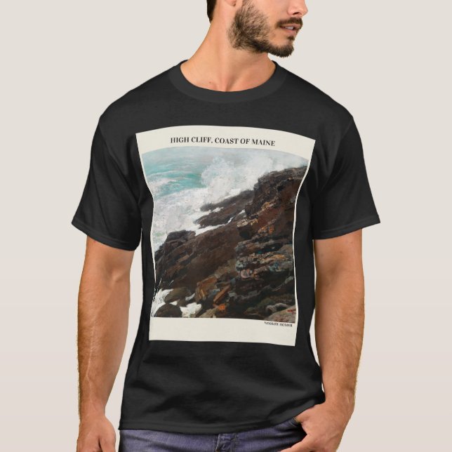 Camiseta Costa Alta Do Maine Por Winslow Homer Abstrac (Frente)