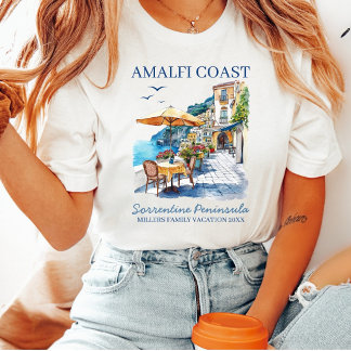 Camiseta Costa Amalfitana Itália Férias Personalizadas para