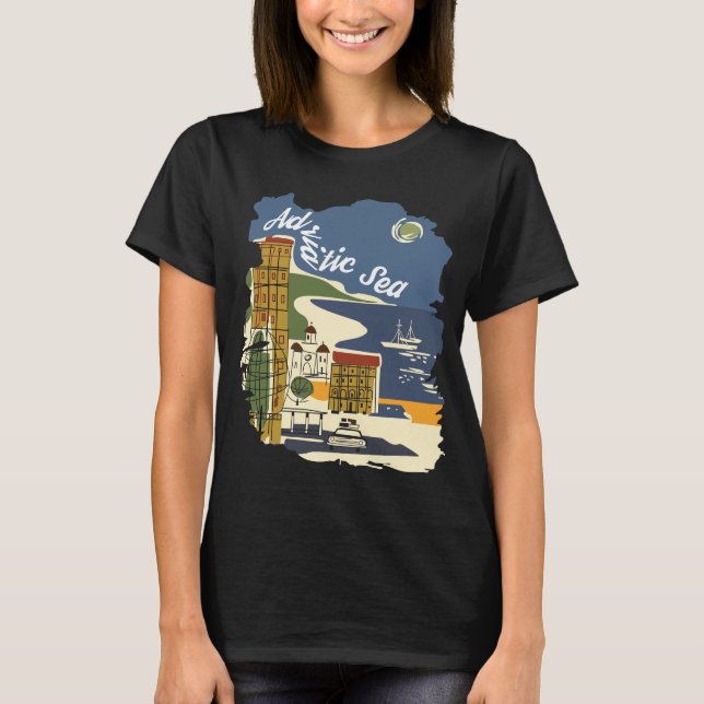 Camiseta Costa do Mar Adriático Viagem Retro (Frente)