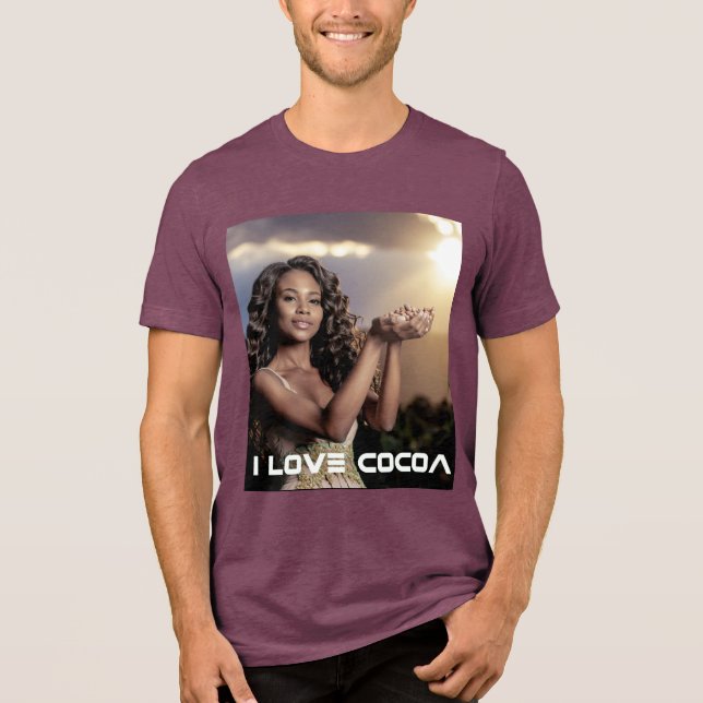 CAMISETA COSTA DO MARFIM - EU AMO CACAU (Frente)