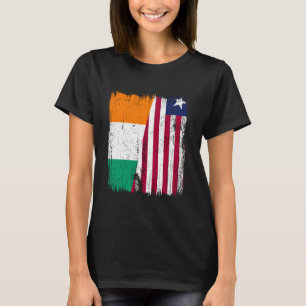Camiseta Costa do Marfim Libéria Meia Bandeira Marfinense L