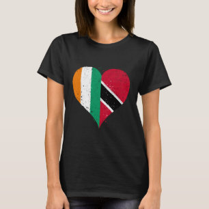 Camiseta Costa do Marfim Trinidad e Tobago Bandeira para T