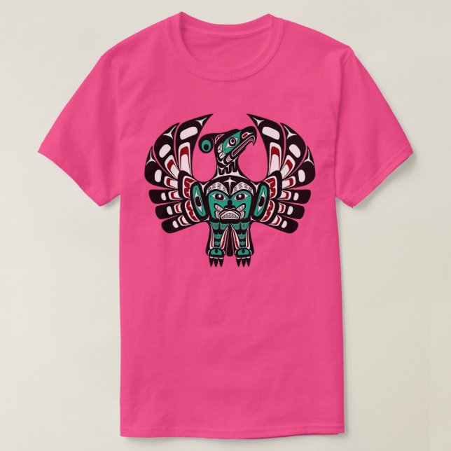 Camiseta Costa do Pacífico Noroeste Haida art Thunderbird  (Frente do Design)