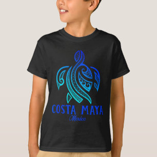 Camiseta Costa Maya México Tartaruga Marinha Tie Dye Hibisc