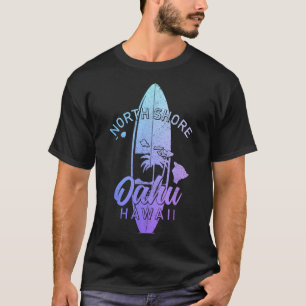 Camiseta Costa Norte de Oahu Havaí Prancha de Surf Surfista