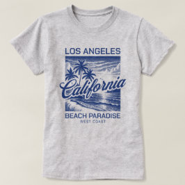 Camiseta Costa Oeste do Paraíso de Praia de Los Angeles Cal