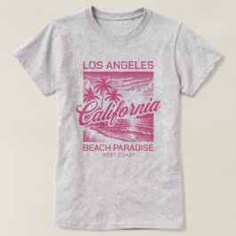 Camiseta Costa Oeste do Paraíso de Praia de Los Angeles Cal