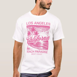 Camiseta Costa Oeste do Paraíso de Praia de Los Angeles Cal